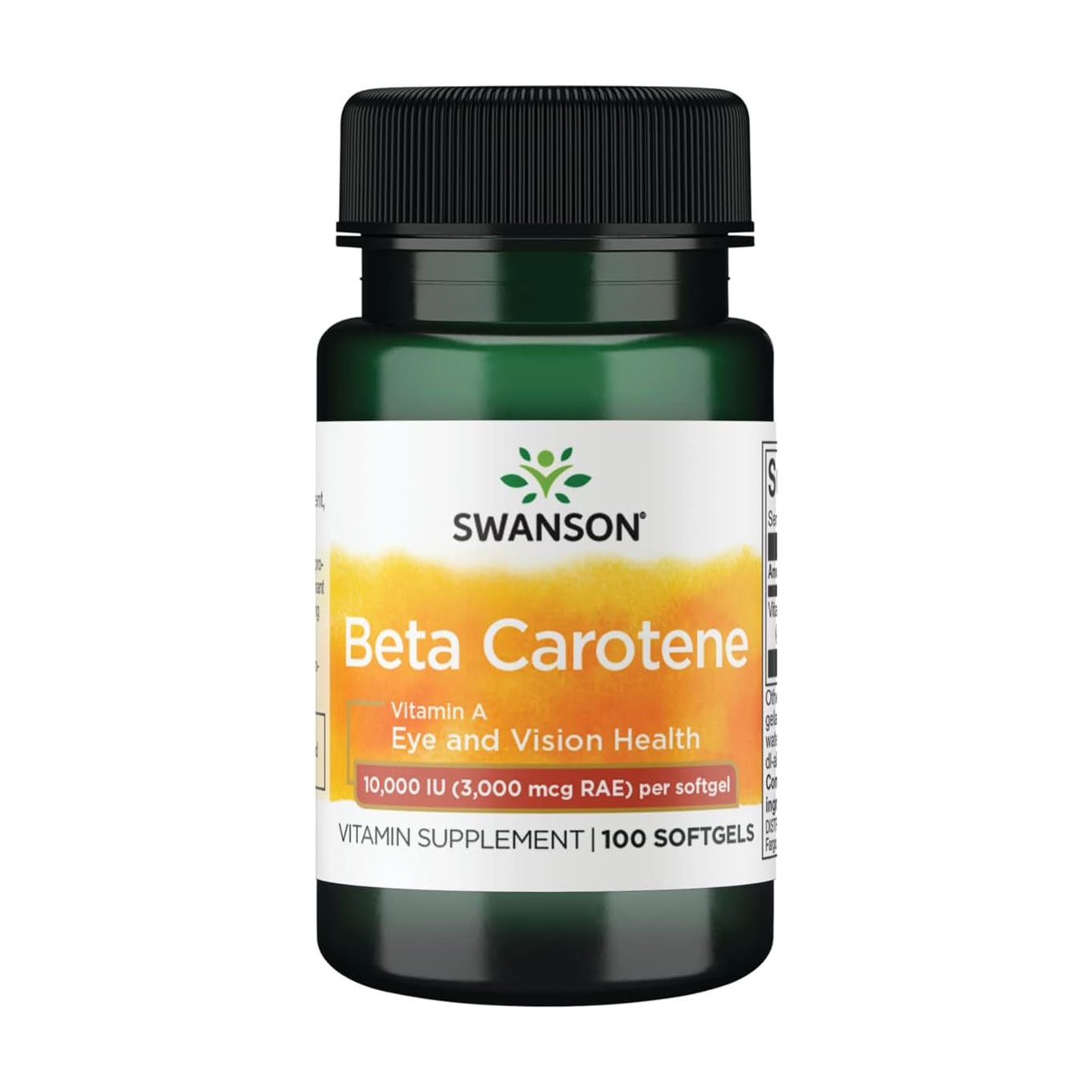 Бета-каротин Вітамін А Swanson Beta Carotene Vitamin A, 10000 МО, 100 гелевих капсул